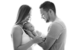 Backlighting Newborn and Parents